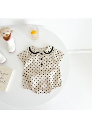 Yg 2022 Summer Baby Bodycon Jumpsuit Mini Broken Floral Bowknot Baby Boys Short Sleeve Jumpsuit Baby Clothes