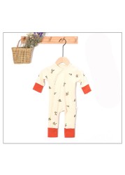 Yg 2022 Summer New Baby Tights Boy Baby Girl Clothes Baby Cotton Printed Jumpsuit 0-2 Years