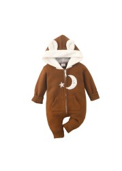 Bobora Baby Clothes Long Sleeve Newborn Baby Clothes Spring Baby Boys Girls Hooded Clothes Size 0-18M