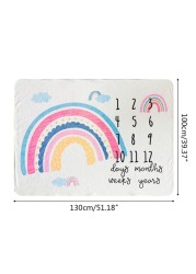 1 set baby monthly growth record milestone blanket newborn photography props accessories creative background cloth infant