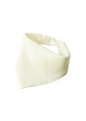 Baby Bibs Gauze Cotton Newborn Scarf Snap Button Soft Triangle Saliva Towel