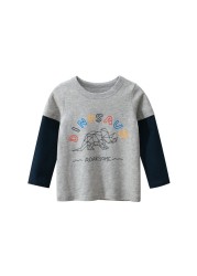 Kids Boys Long Sleeve T-shirt Cartoon Printed Children Baby Boys Tops