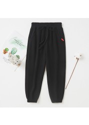 Spring Autumn Girls Pants Cotton Solid Pants Trousers For Baby Boys Casual Track Pants