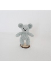 Newborn Teddy Bear Knit Mohair Animal Stuffer Photography Props Crochet Baby Photo Shoot