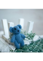 Newborn Teddy Bear Knit Mohair Animal Stuffer Photography Props Crochet Baby Photo Shoot