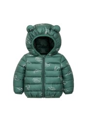 Autumn Winter Baby Boys Clothes Cotton Thick Kids Girls Parkas Parkas Warm Coat Children Costume JYF