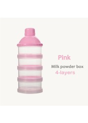 Portable Milk Powder Formula Dispenser Food Container Storage Feeding Boxes for Baby Kids Toddler 4/5 Grid Baby Food Storage Box