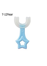 Kids Baby U-Shape Toothbrush Food Grade Silicone Infant Toothbrush 360 Degree Baby Oral Care Cleaning Guide