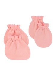 T5EC 4 Pairs Baby Soft Cotton Gloves Anti Scratch Face Protection Gloves For Newborn Baby Shower Gifts