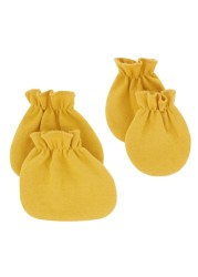 T5EC 4 Pairs Baby Soft Cotton Gloves Anti Scratch Face Protection Gloves For Newborn Baby Shower Gifts