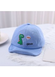 Baby Baseball Hat Caps For Kids Cartoon Dinosaur Print Baby Boy Girl Travel Sun Caps Toddler Hats Gift Adjustable