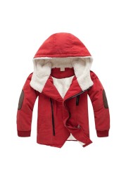 Children Outerwear Sporty Warm Coat Kids Clothes Windproof Thicken Boys Cotton Padded Coats Autumn Winter 3-12T JYF