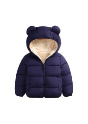 Winter Baby Girls Sweater Coats Fashion Boys Cute Ear Hooded Sweaters 2021 Autumn Baby Clothes Infant Tops Outerwear JYF