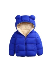 Winter Baby Girls Sweater Coats Fashion Boys Cute Ear Hooded Sweaters 2021 Autumn Baby Clothes Infant Tops Outerwear JYF