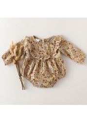 Newborn Spring Baby Girl Clothes Cotton Long Sleeve Baby Girls Bodysuits Fashion One Piece Infant Girl Clothes