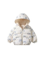 Autumn Winter Children Down Jackets For Baby Boys Girls Solid Thick Warm Fleece Kids Blouse Coats Outerwear