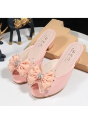 2022 New Kids Slippers Princess Girls Sandals Blue Stall Children High Documentary Slippers Pink Shoes Baby