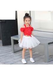 Baby Girl Suit Set Sweet Princess Clothes For Girls Outerwear+Pants 2pcs Girls Clothes Toddler Party Costumes For Kids