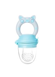 Baby Pacifier Feeder Cute Cartoon Baby Fresh Food Teether Infant Handle Fruit Feeding Nipple Bitable With Chian Pacifier