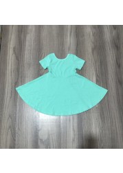 Summer dress for baby girls, solid color