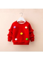 Two Pieces Baby Girls Winter Clothes Knitted Love Sweater Coat Knit Dress Outfits Autumn Casual Kids Toddler Clothes Set