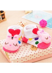 Baby Socks Newborn Cartoon Animal Floor Socks Anti Slip Kids Cotton Shoes Boots Autumn Winter Socks for Children Boy Girls Socks