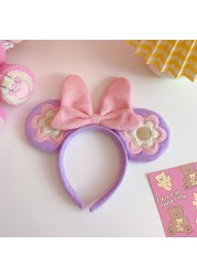 Mickey Minnie Mouse Ears Headband Red Bowknot Girl Bowknot Hair Hoop Disneyland Birthday Party Decoration Gift Pretend Toy