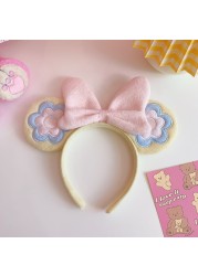 Mickey Minnie Mouse Ears Headband Red Bowknot Girl Bowknot Hair Hoop Disneyland Birthday Party Decoration Gift Pretend Toy