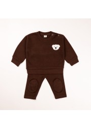 0-24M Newborn Baby Girls Boys Clothes Set Outfit Little Bear Goose Embroidery O-Neck Tops + Long Pants Kids Clothes 2022