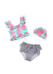 Happyflute Toddler Swimsuit Girl 2-Pieces Leopard Bathing Suits Halter Top Bikini Bottoms Children Swimming Suit Beach Swimwear