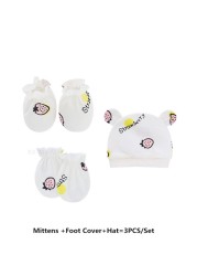 4 Pairs/Set Newborn Baby Socks Gloves Anti-scratch Breathable Gloves Stocking