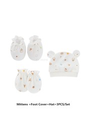 4 Pairs/Set Newborn Baby Socks Gloves Anti-scratch Breathable Gloves Stocking