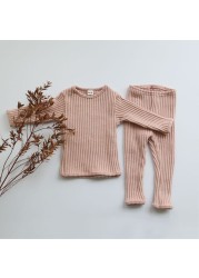 Autumn Winter Baby Boys and Girls Clothes Set Winter Sweater Down Shirts Pants Suit Children's Clothing Newborn Baby Clothes