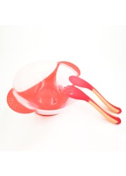 Baby Dish Set Training Bowl Spoon Cutlery Set Dinner Bowl Learning Dishes With Suction Cup Children Training Dinnerware