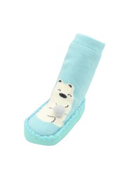 Baby Socks With Rubber Soles For Toddlers Kids Socks Toddler Boys Sock Warm Terry Shoes Thicken Slippers Infant Girl Winter