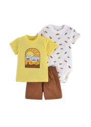 Enfant Baby Girl Fashion Cartoon Cotton Outdoor Casual Clothes Set Boy Hot Cartoon Car Design Homewear Korea Kids Clothing Sets