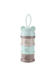 Bear Pattern Portable Baby Food Storag Slot Box Multigrain Cartoon Infant Milk Powder Tray Food Snack Container