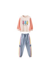 WKPK 4-18Year Girl Clothes New Spring Autumn Outdoor Casual Fashion Children Sportswear Cotton Comfortable Soft Kids Clothes