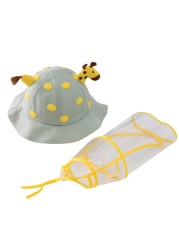 Children Anti-Spray Beanie Hat Fresh All-match Kawaii Sun Cap Removable Cap Anti Spittle Fisherman Hat New