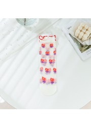 Summer Baby Girls Socks Candy Color 3+ Girls Mesh Socks Baby In Tube Socks Knee High Fishnet Socks Toddler Hollow Out Sock