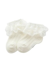 Kids Breathable Socks Cotton Lace Ruffle Princess Mesh Socks Children Ankle Short Sock Toddler Girls Kids Toddler