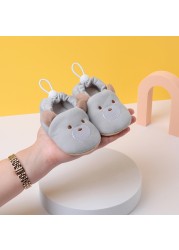 Children Anti-slip Baby Shoes Newborn Baby Boys Girls Animal Crib Shoes Infant Cartoon Soft Sole Cute Warm Animal Baby Shoes