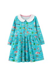 Little maven baby girls long sleeve shirt lovely cat lined cotton children's soft and comfortable casual clothes for kids 2-7 years