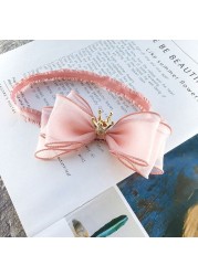 Baby Girl Headbands Elastic Lace Bowknot Crown Headwrap Headwear Turban Princess Headdress Photo Prop Kid Hair Accessories