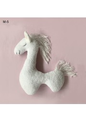 Newborn Photography Pillow Pegasus Horse Photo Props Doll Pillow Infant Photo Shoot Studio Accessories Posing Bean