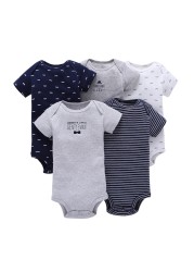 Baby Short Sleeve O-Neck Bodysuit Boy Girl Body Clothes Infant Clothes Unisex New Born Bodysuits 2021 Spring Summer Costume