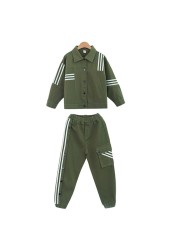 WKPK Spring Autumn Fashion Casual Girls Clothing Sets 4-18 New Kids Tracksuits Kids Comfortable Tracksuit Outdoor Family Tracksuit