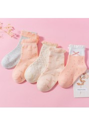 New 2021 5 Pairs Baby Socks Boys Girls Round Socks Fashion Comfortable Cotton Sock Baby Sock Clothes Gift Baby Socks