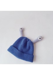 MILANCEL 2021 winter kids hat cute eye hat fashion boys hat korean solid girls hat fashion knitted hat