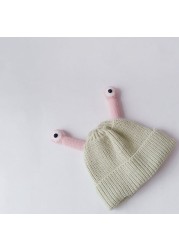 MILANCEL 2021 winter kids hat cute eye hat fashion boys hat korean solid girls hat fashion knitted hat